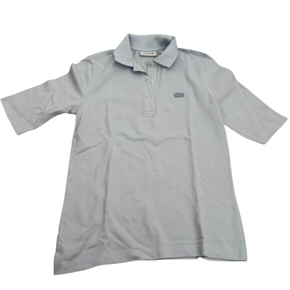 Lacoste Slim Fit Stretch Women's 3/4 Sleeve Polo Shirt baby blue size 38 US 6 - Picture 1 of 11